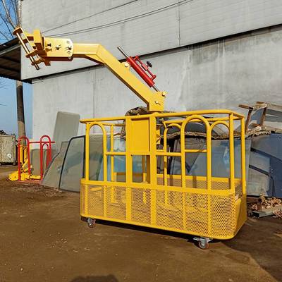 外墻施工吊車吊籃 高處作業(yè)施工吊車頂框 塔吊高空作業(yè)吊籃