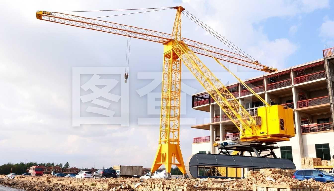 制造起重機(jī)展示建筑、制造和建筑